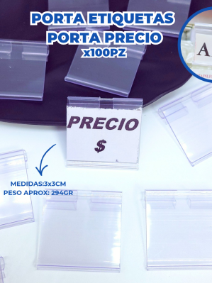 PORTA ETIQUETAS PORTA PRECIO *100PZ