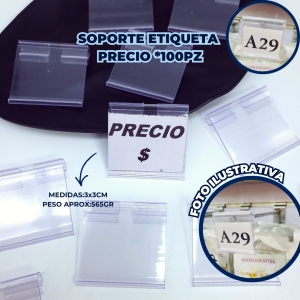 SOPORTE ETIQUETAS PRECIO*100PZ