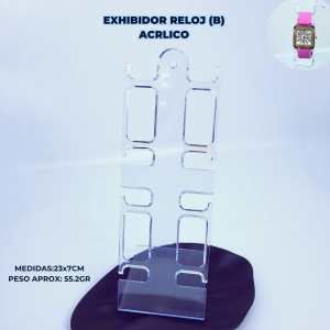 EXHIBIDOR RELOJ (B) ACRLICO