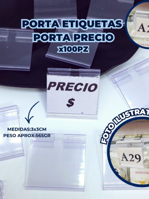 PORTA ETIQUETAS PORTA PRECIO *100PZ