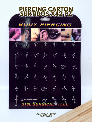 PIERCING CARTON SURTIDOS X42 PZ