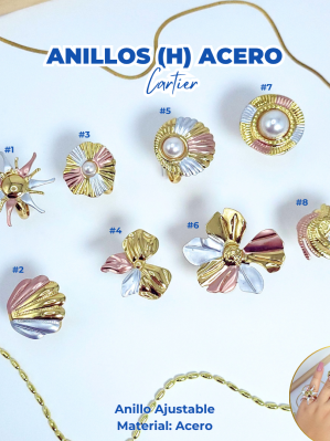 ANILLOS (H) ACERO CARTIER