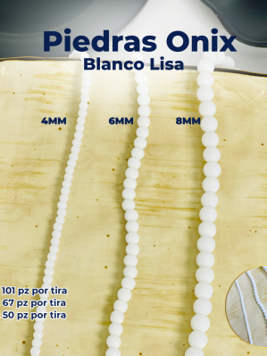 PIEDRAS ONIX BLANCO LISA