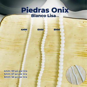 PIEDRAS ONIX BLANCO LISA