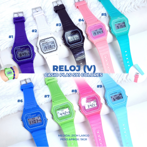 RELOJ (V) CASIO PLAST COLORES