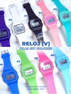 RELOJ (V) PLAST COLORES