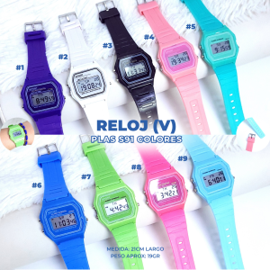 RELOJ (V) PLAST COLORES