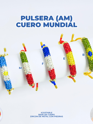 PULSERA (AM) CUERO MUNDIAL