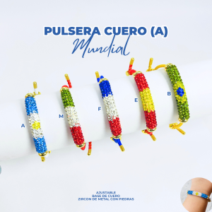 PULSERA CUERO (A) MUNDIAL