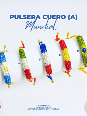PULSERA CUERO (A) MUNDIAL