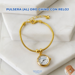 PULSERA (AO) ORO CHINO CON RELOJ