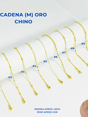 CADENA (M) ORO CHINO