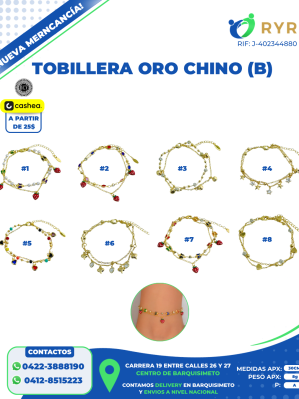 TOBILLERA ORO CHINO (B)