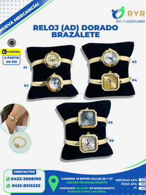 RELOJ (AD) DORADO BRAZALETE