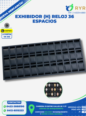 EXHIBIDOR (H) RELOJ 36 ESPACIOS