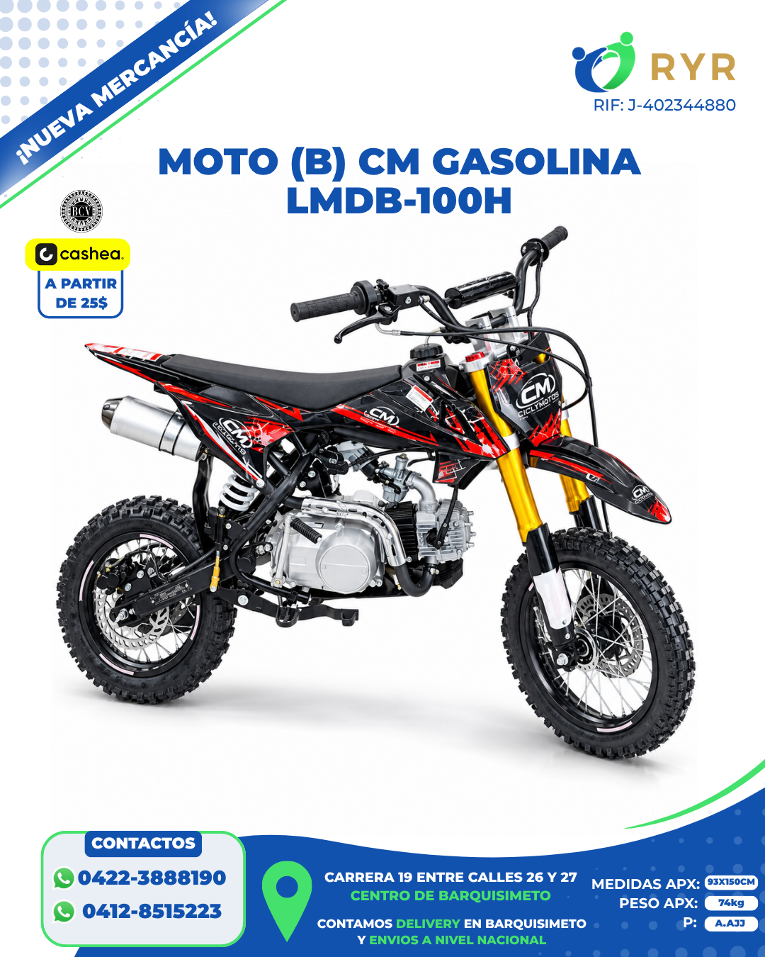 MOTO (B) CM GASOLINA LMDB-100H
