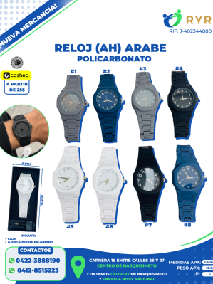 RELOJ (AH) ARABE POLICARBONATO