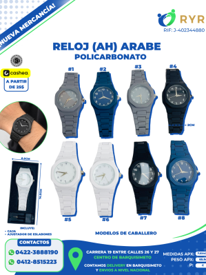 RELOJ (AH) ARABE POLICARBONATO