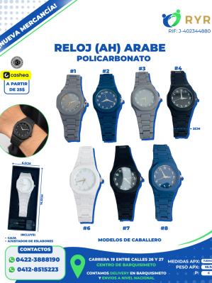 RELOJ (AH) ARABE POLICARBONATO
