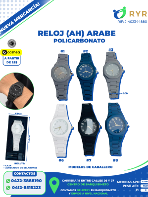 RELOJ (AH) ARABE POLICARBONATO