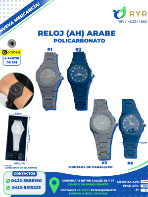 RELOJ (AH) ARABE POLICARBONATO