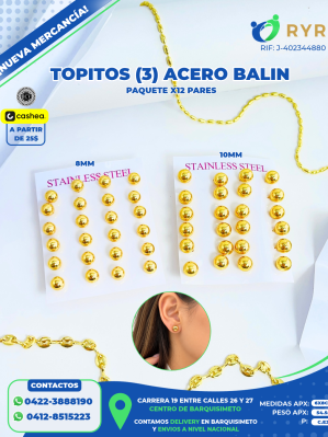 TOPITOS (3) ACERO BALIN
