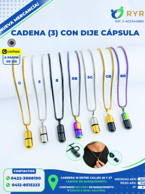 CADENA (3) CON DIJE CÁPSULA
