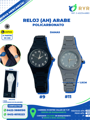 RELOJ (AH) ARABE POLICARBONATO