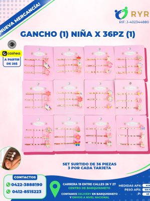 GANCHO (1) NIÑA X 36PZ