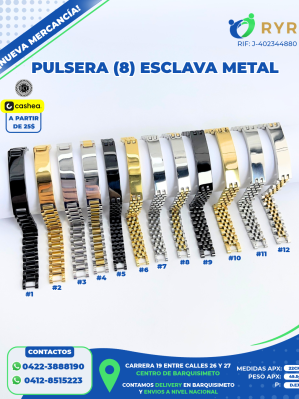 PULSERA (8) ESCLAVA METAL