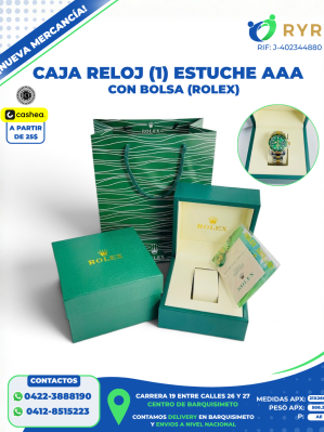 CAJA RELOJ (1) ESTUCHE AAA CON BOLSA (ROLEX)