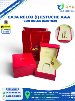 CAJA RELOJ (1) ESTUCHE AAA CON BOLSA (CARTIER)